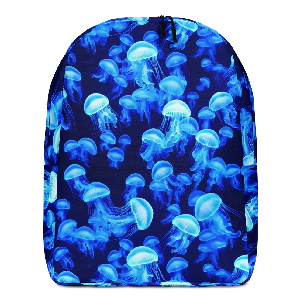 Azure Bloom on Minimalist Backpack — Front