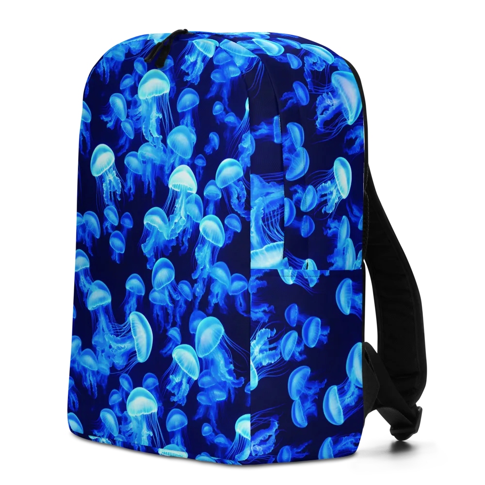 Azure Bloom on Minimalist Backpack — Left