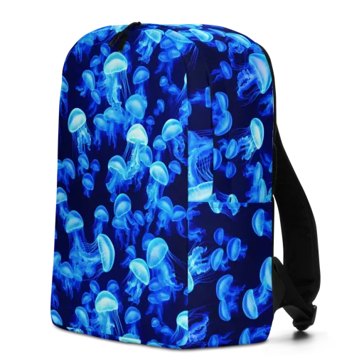 Azure Bloom on a Minimalist Backpack
