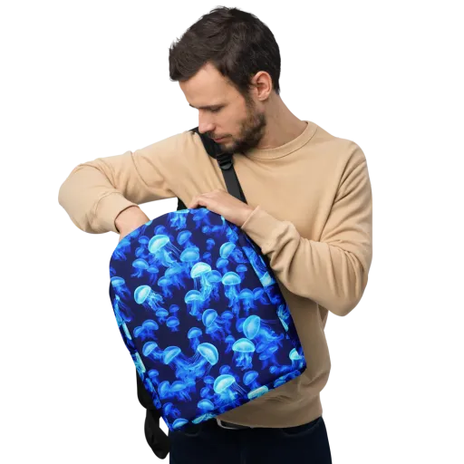 Azure Bloom — Minimalist Backpack