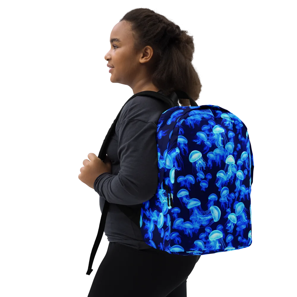 Azure Bloom on Minimalist Backpack — Right Front