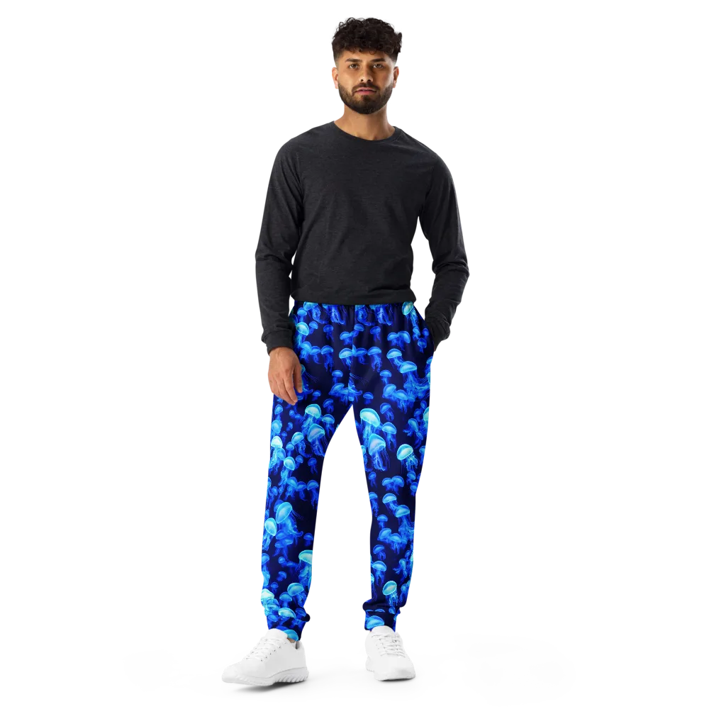 Azure Bloom on Men's Joggers — Front