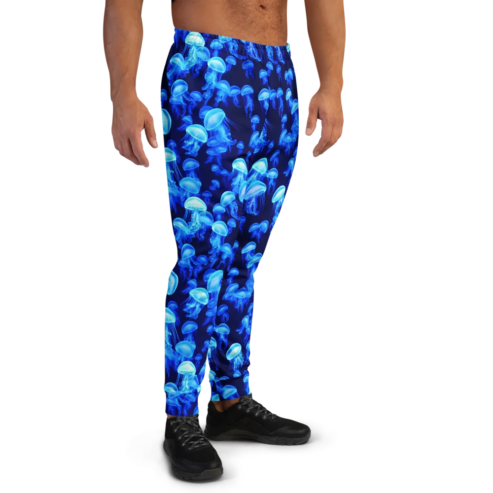 Azure Bloom on Men's Joggers — Right
