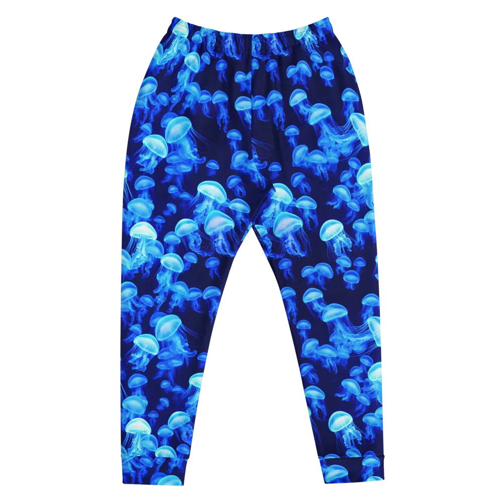 Azure Bloom on Men's Joggers — Front