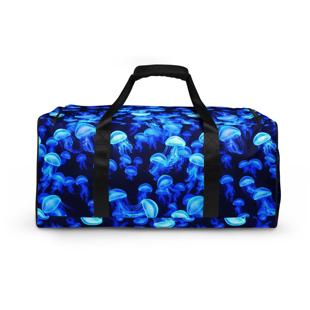 Azure Bloom on Duffle Bag — Back