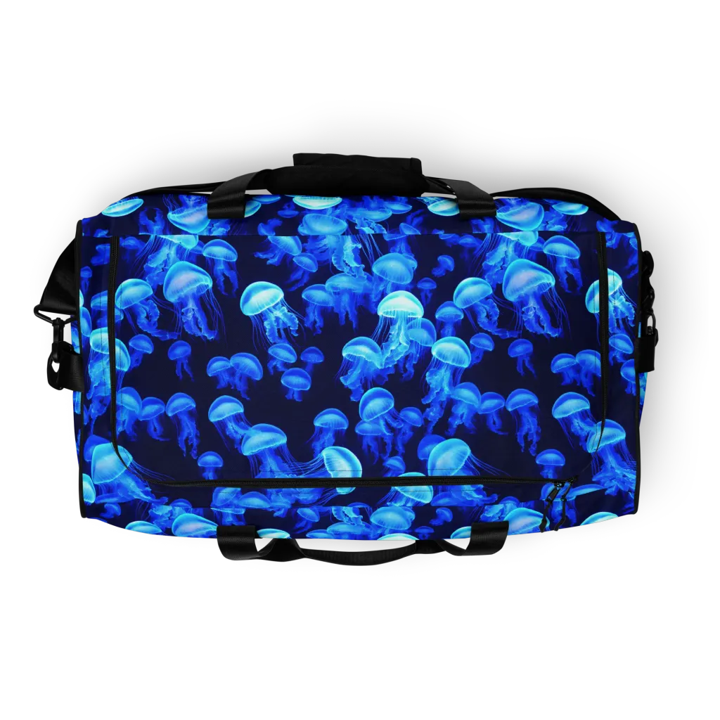 Azure Bloom on Duffle Bag — Top