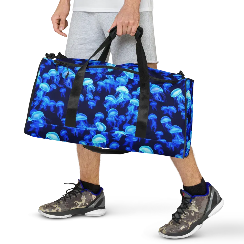 Azure Bloom on Duffle Bag — Front