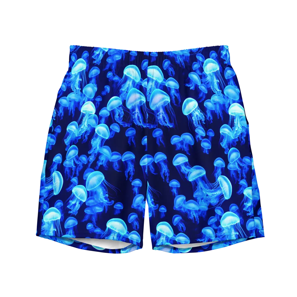 Azure Bloom on Swim Trunks — Front