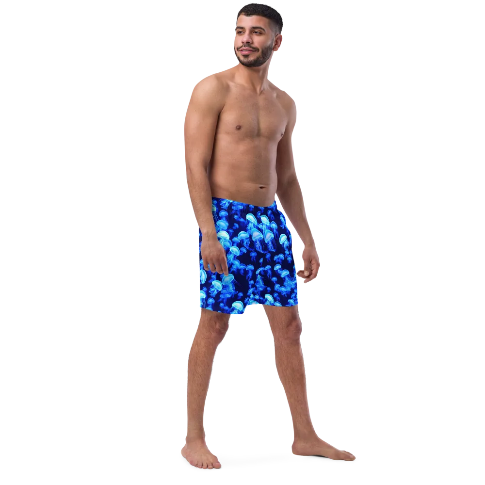 Azure Bloom on Swim Trunks — Right Front
