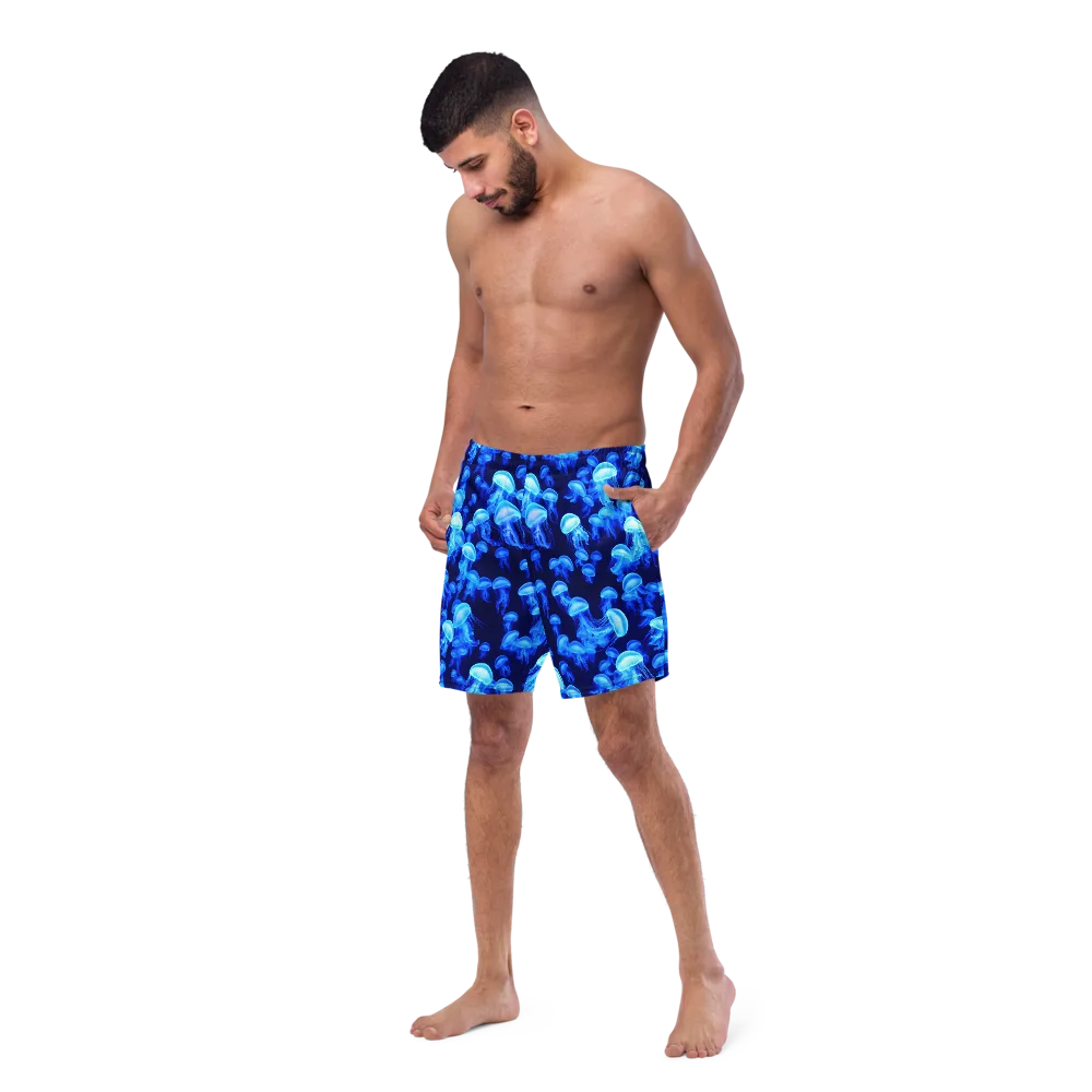 Azure Bloom on Swim Trunks — Left Front