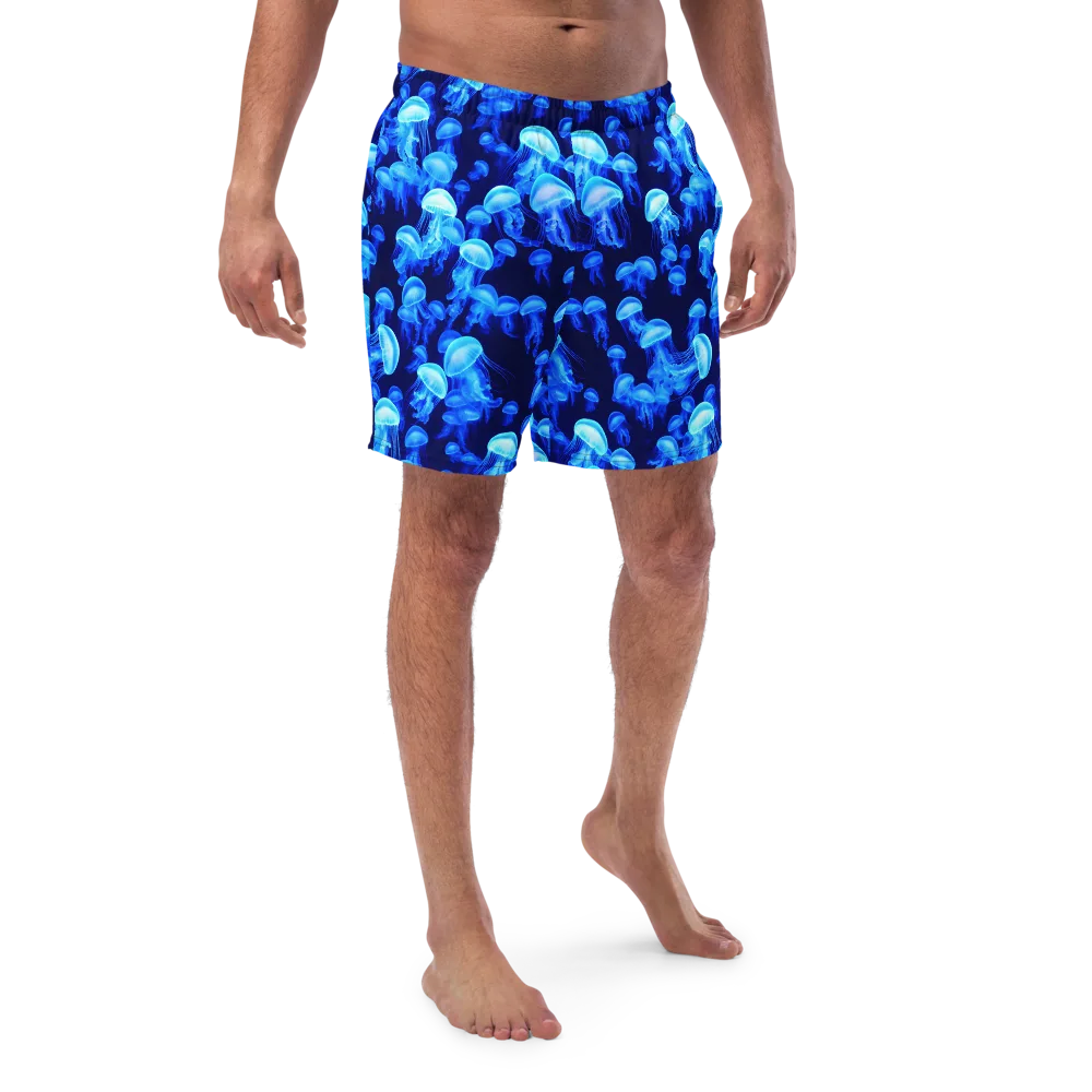 Azure Bloom on Swim Trunks — Front