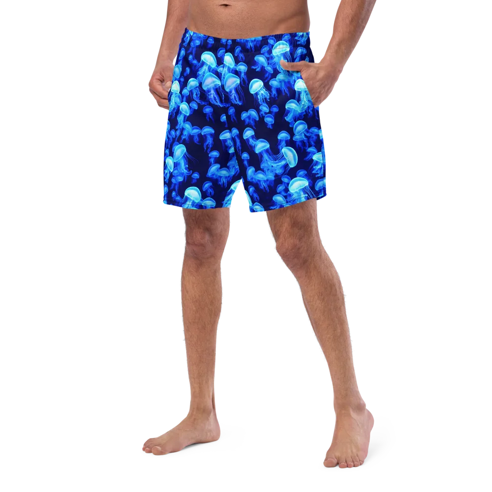 Azure Bloom on Swim Trunks — Left Front