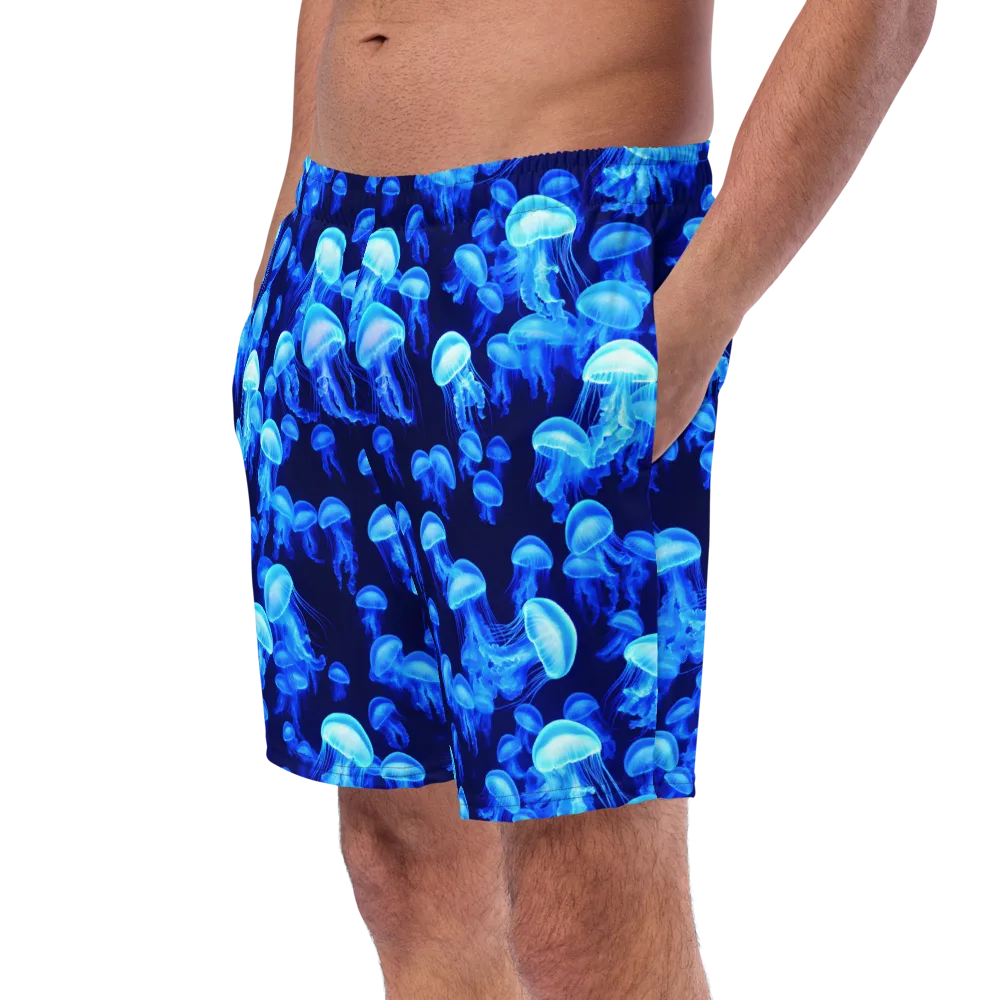Azure Bloom on Swim Trunks — Left Front