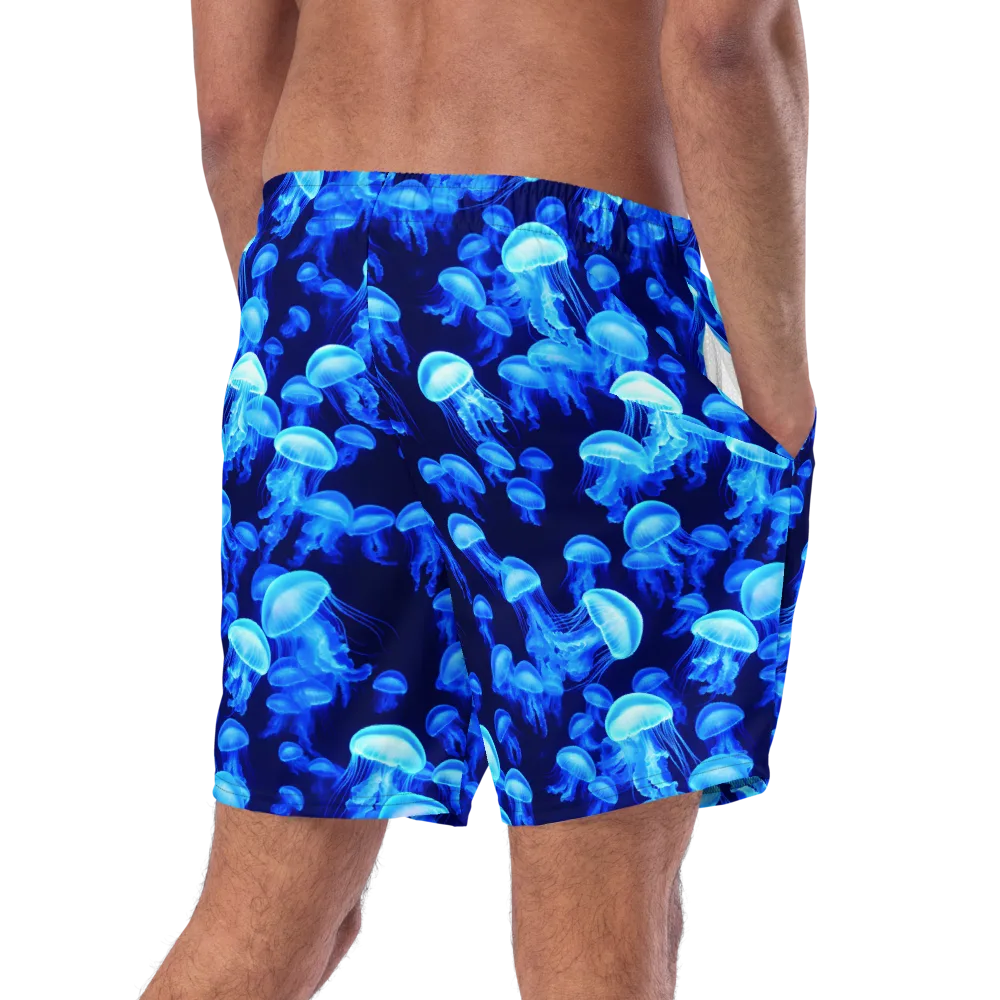 Azure Bloom on Swim Trunks — Right Back