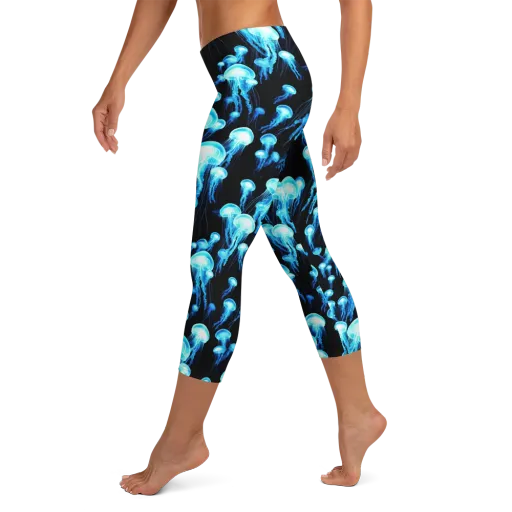Electric Abyss on a Capri Leggings