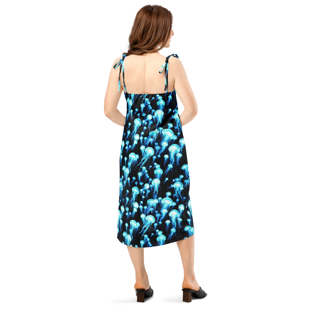 Electric Abyss on Slip Dress — Back