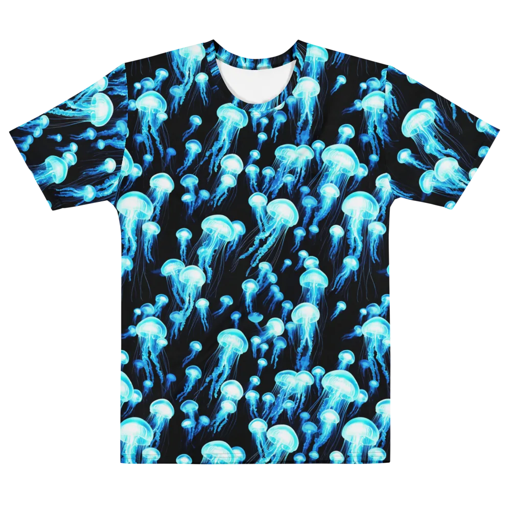 Electric Abyss on Men's Cotton Crew Neck T-Shirt — Front