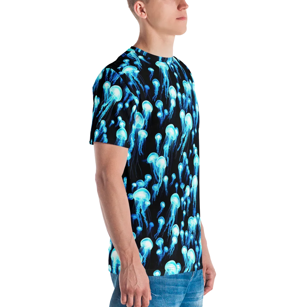 Electric Abyss on Men's Crew Neck T-Shirt — Right