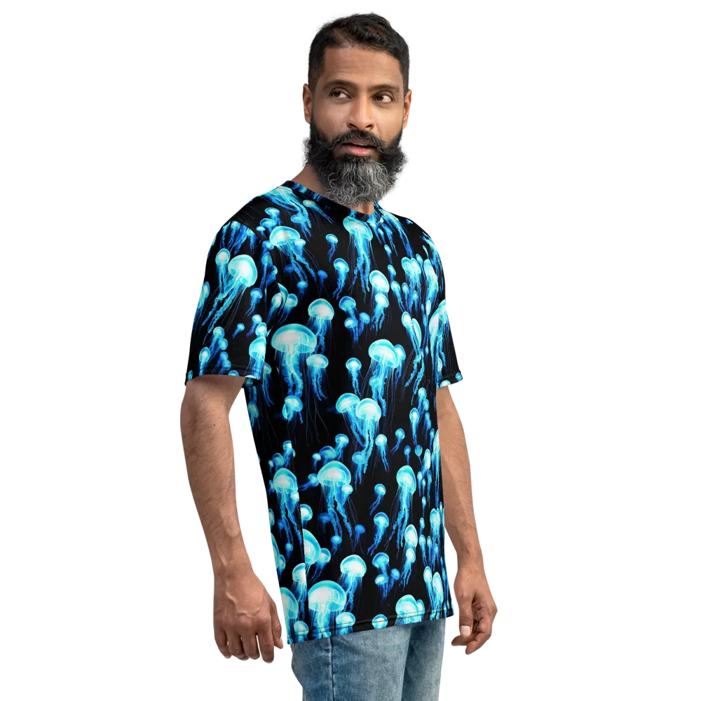 Electric Abyss on Men's Crew Neck T-Shirt — Right