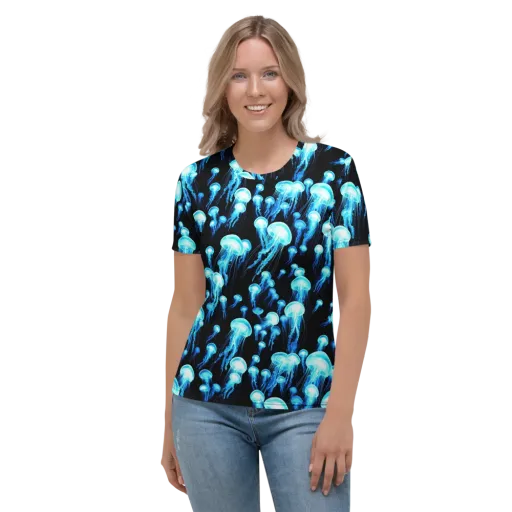 Electric Abyss on a Women's Crew Neck T-Shirt