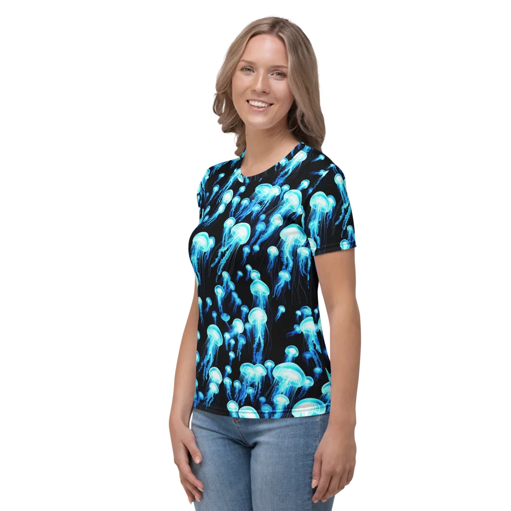 Electric Abyss on Women's Crew Neck T-Shirt — Left