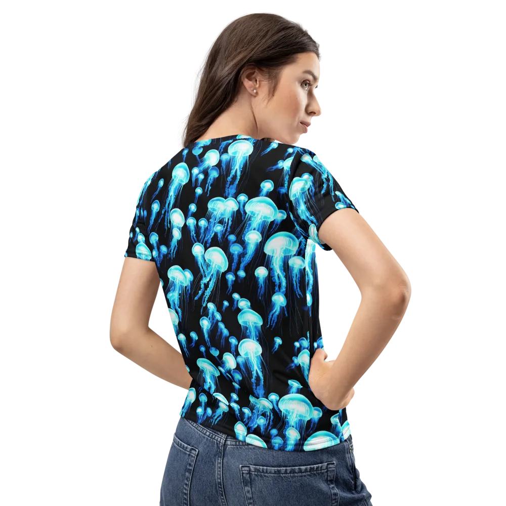 Electric Abyss on Women's Crew Neck T-Shirt — Back