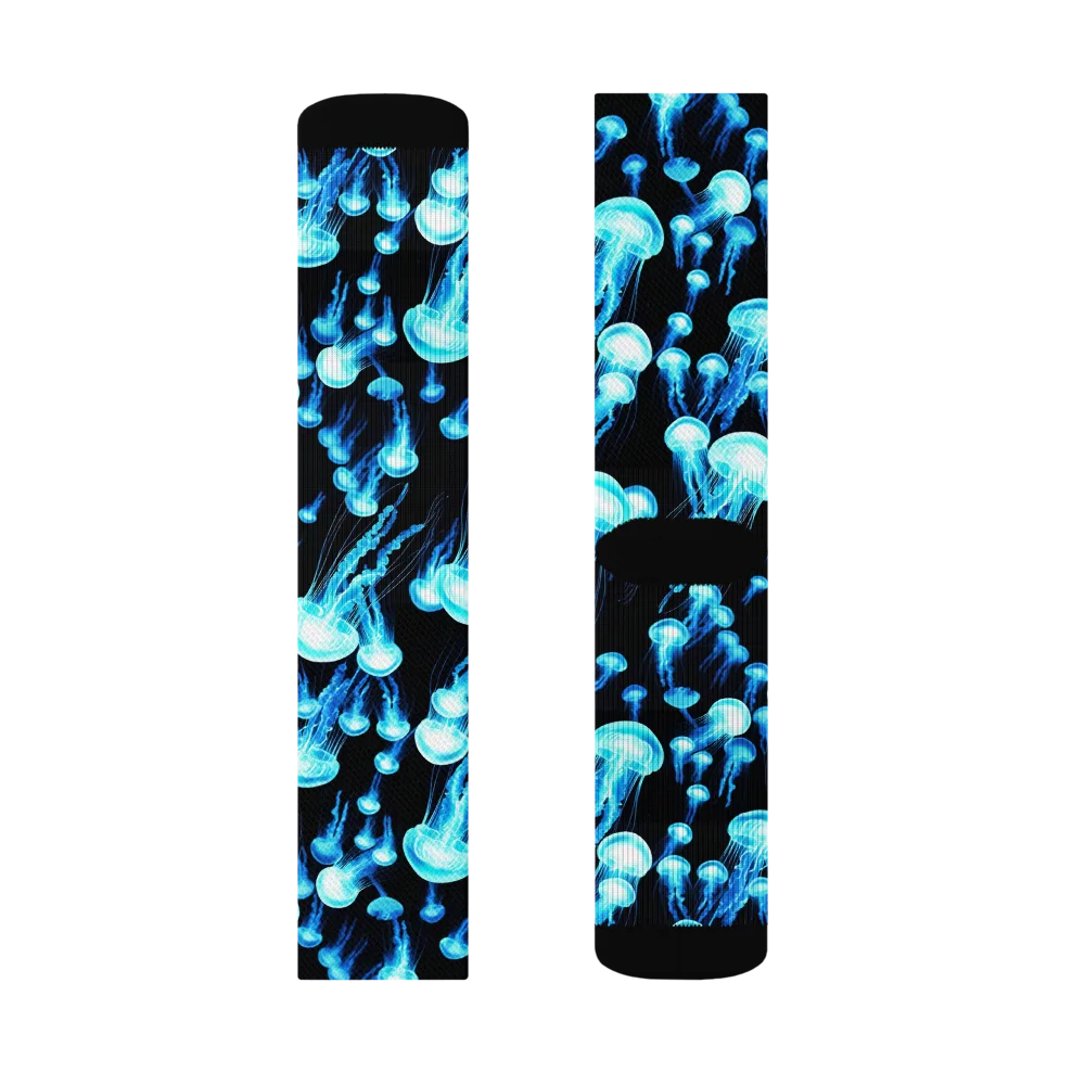 Electric Abyss on Socks — Left Sock