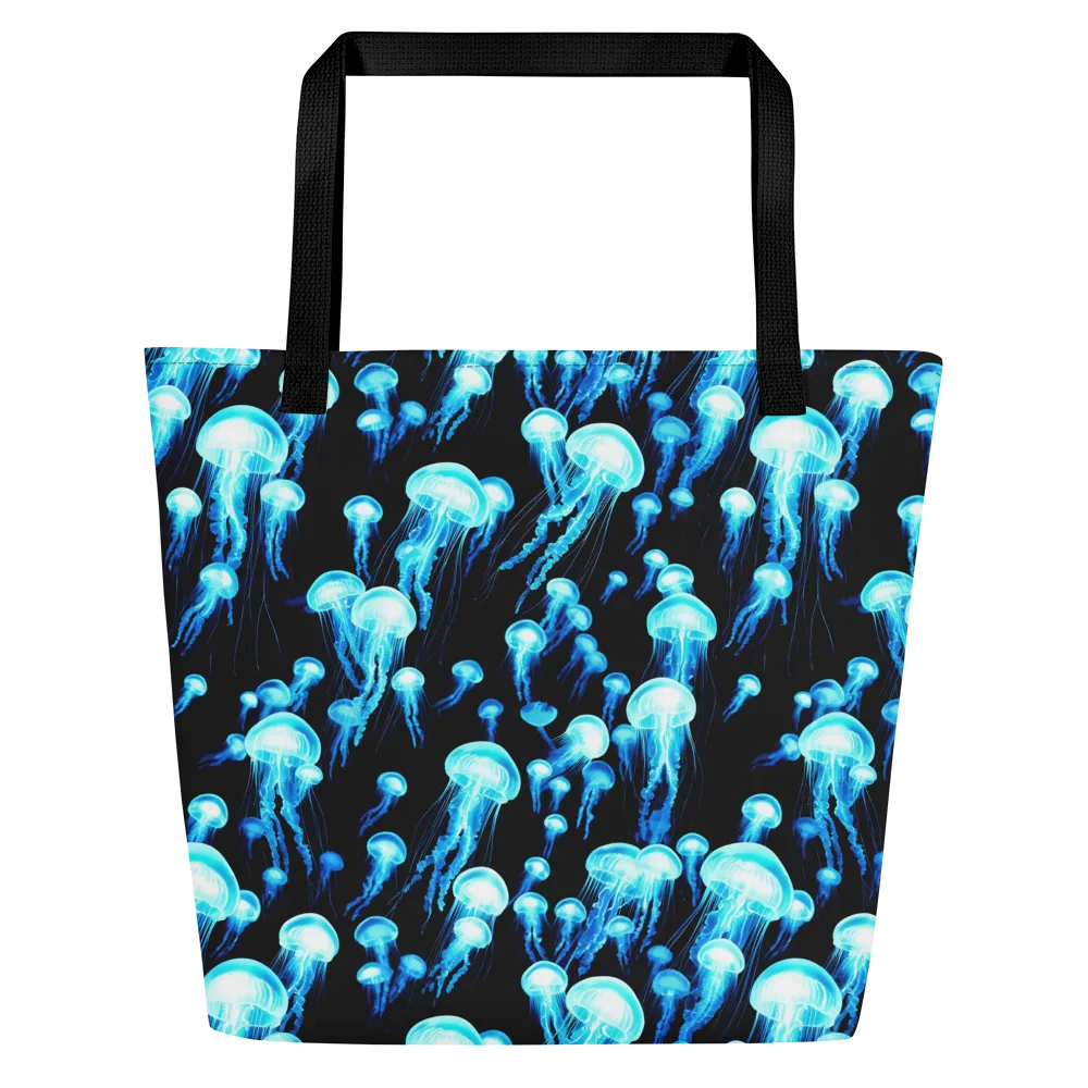 Electric Abyss on Large Tote Bag W/ Pocket — Front