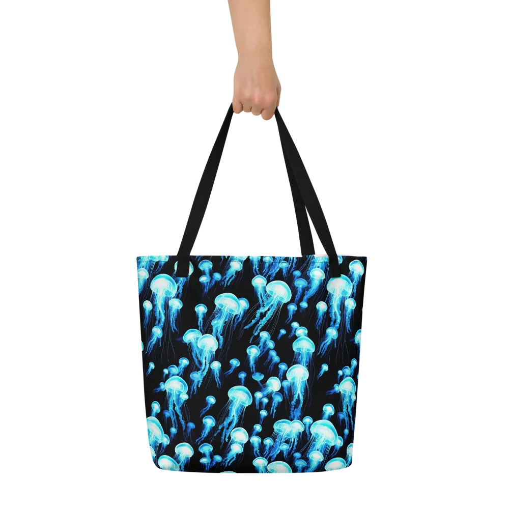Electric Abyss on Large Tote Bag W/ Pocket — Front