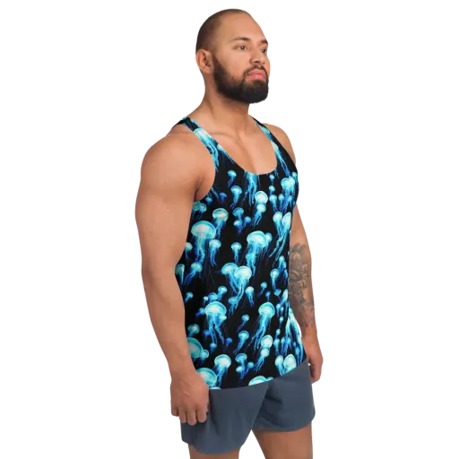 Electric Abyss on a Men's Tank Top