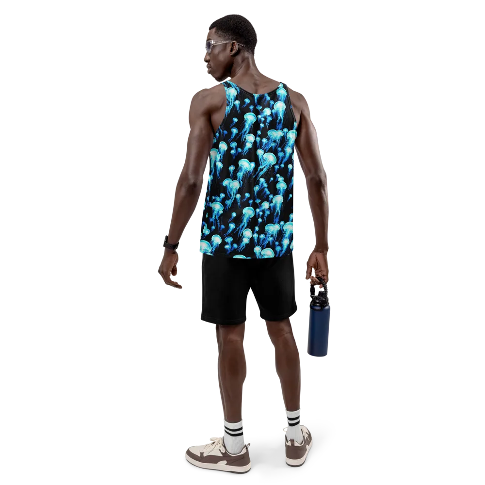 Electric Abyss on Men's Tank Top — Back