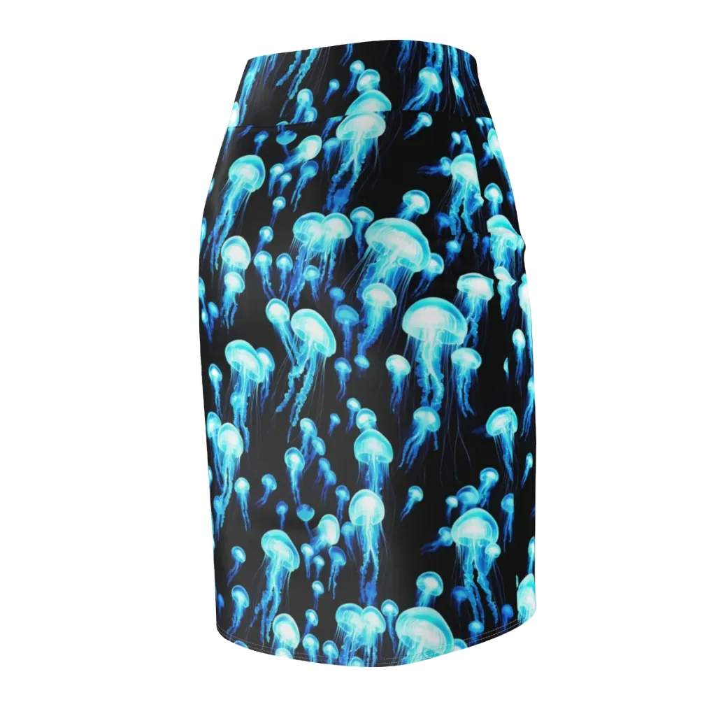 Electric Abyss on Pencil Skirt — Back Side