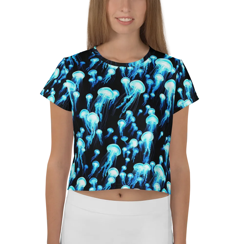 Electric Abyss on Crop Tee — Front