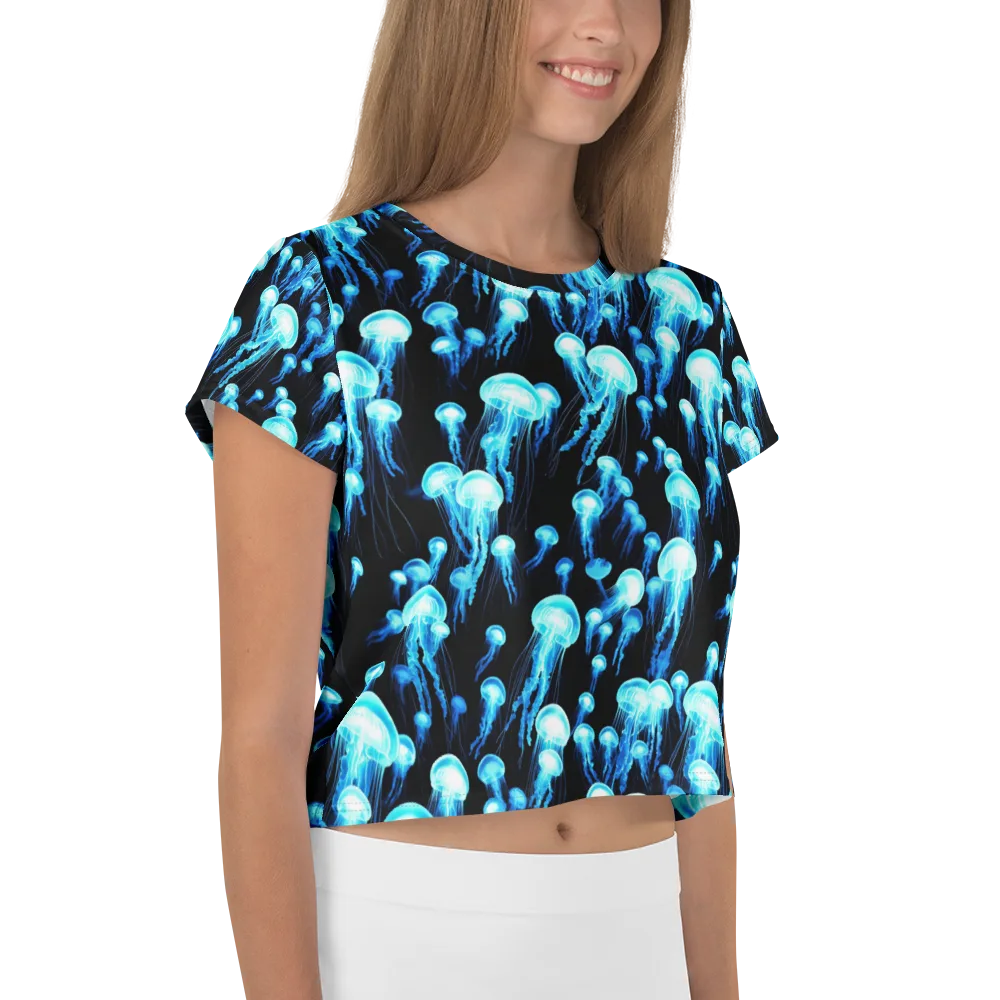 Electric Abyss on Crop Tee — Right