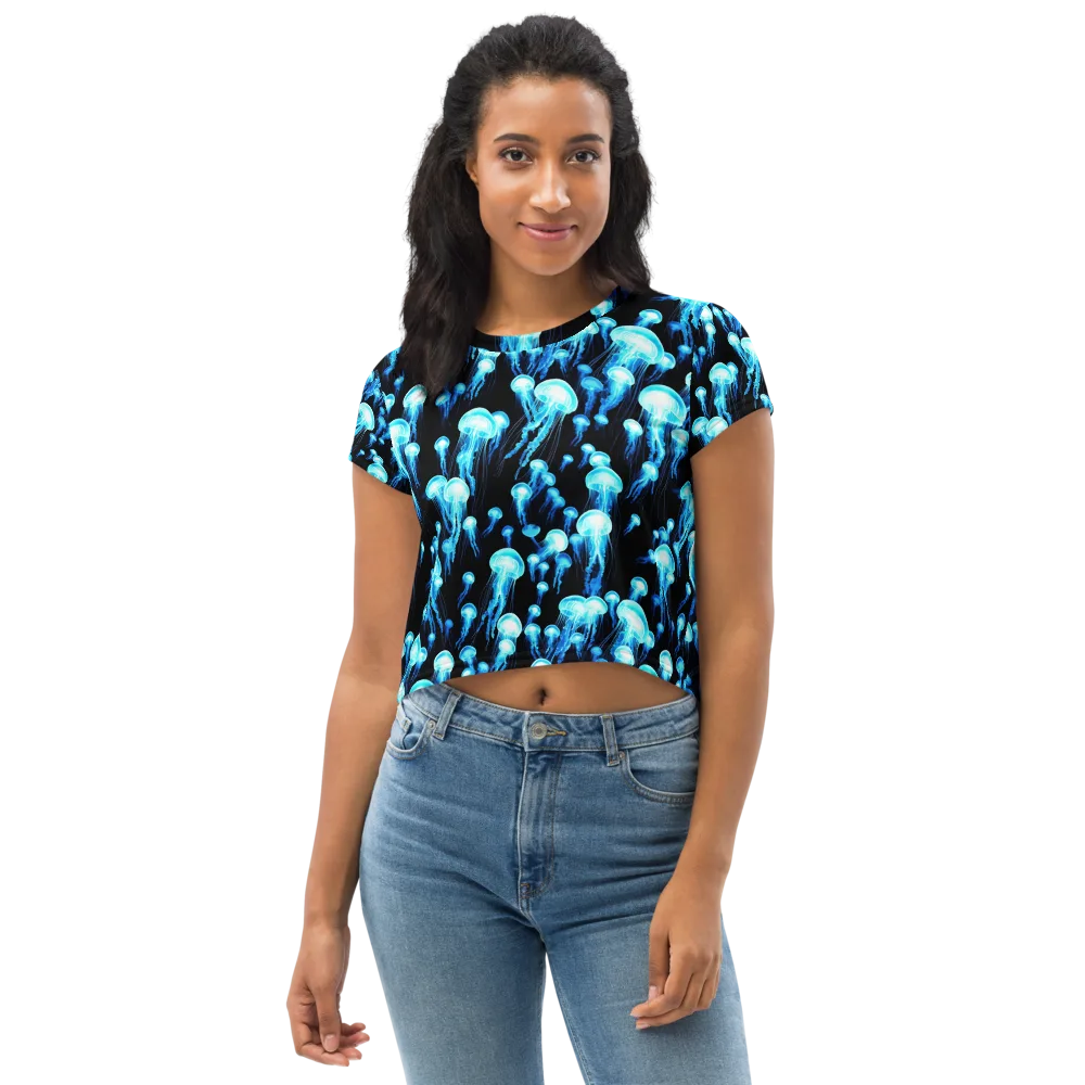 Electric Abyss on Crop Tee — Front