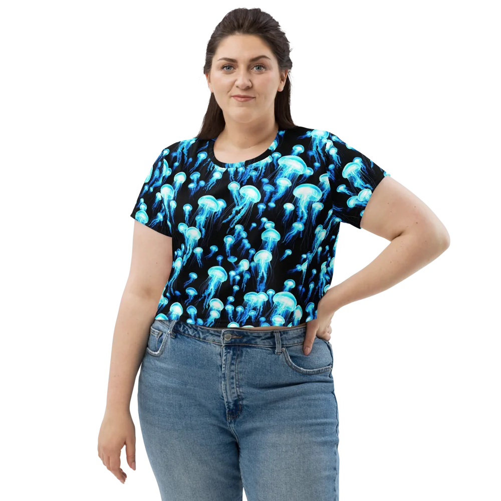 Electric Abyss on Crop Tee — Front