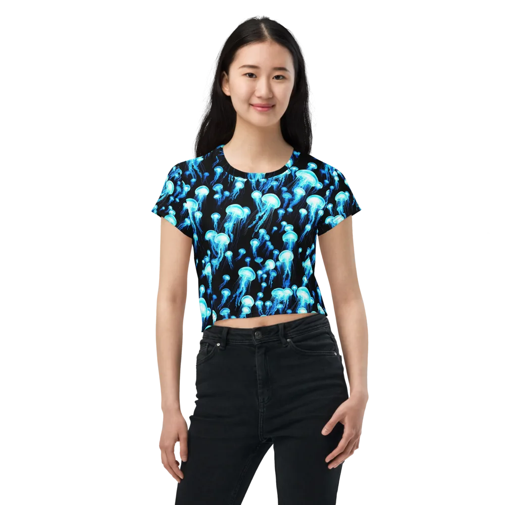 Electric Abyss on Crop Tee — Front