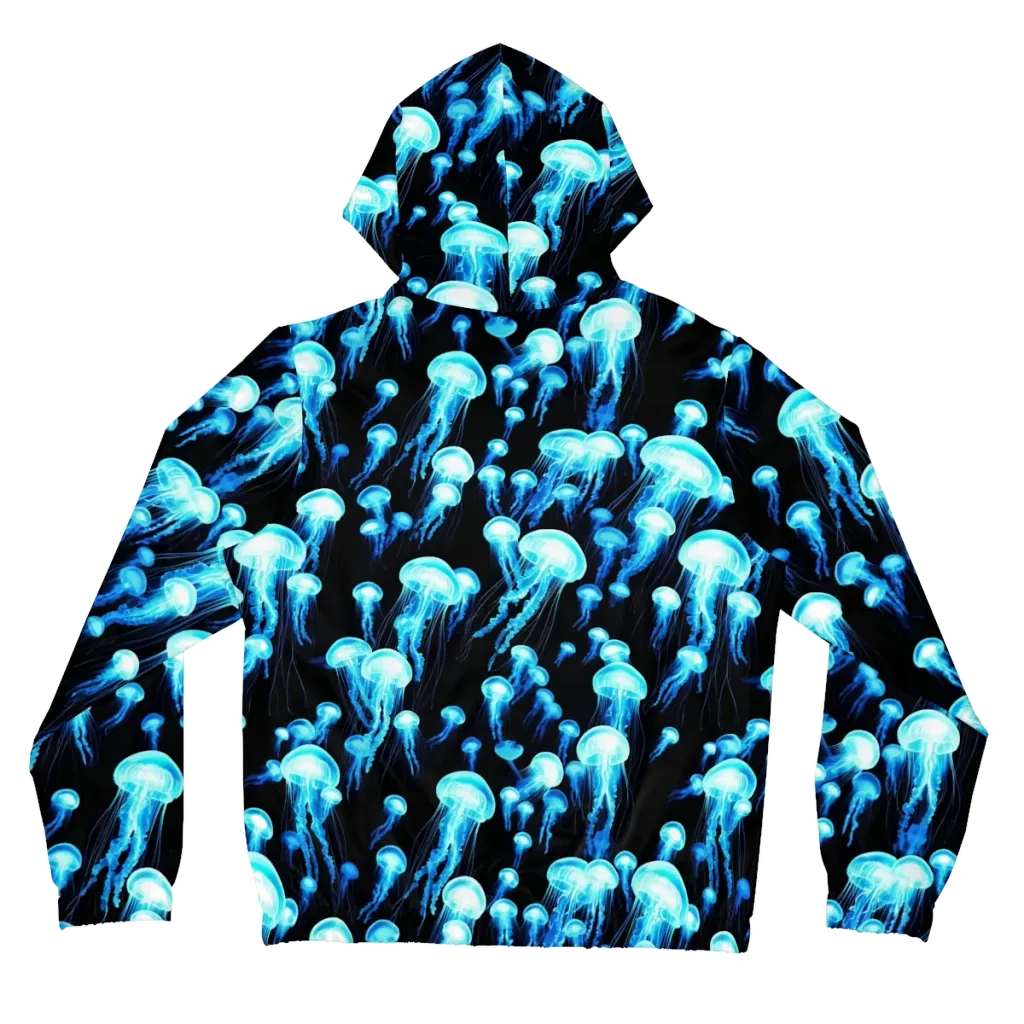 Electric Abyss on Women's Full-Zip Hoodie — Back