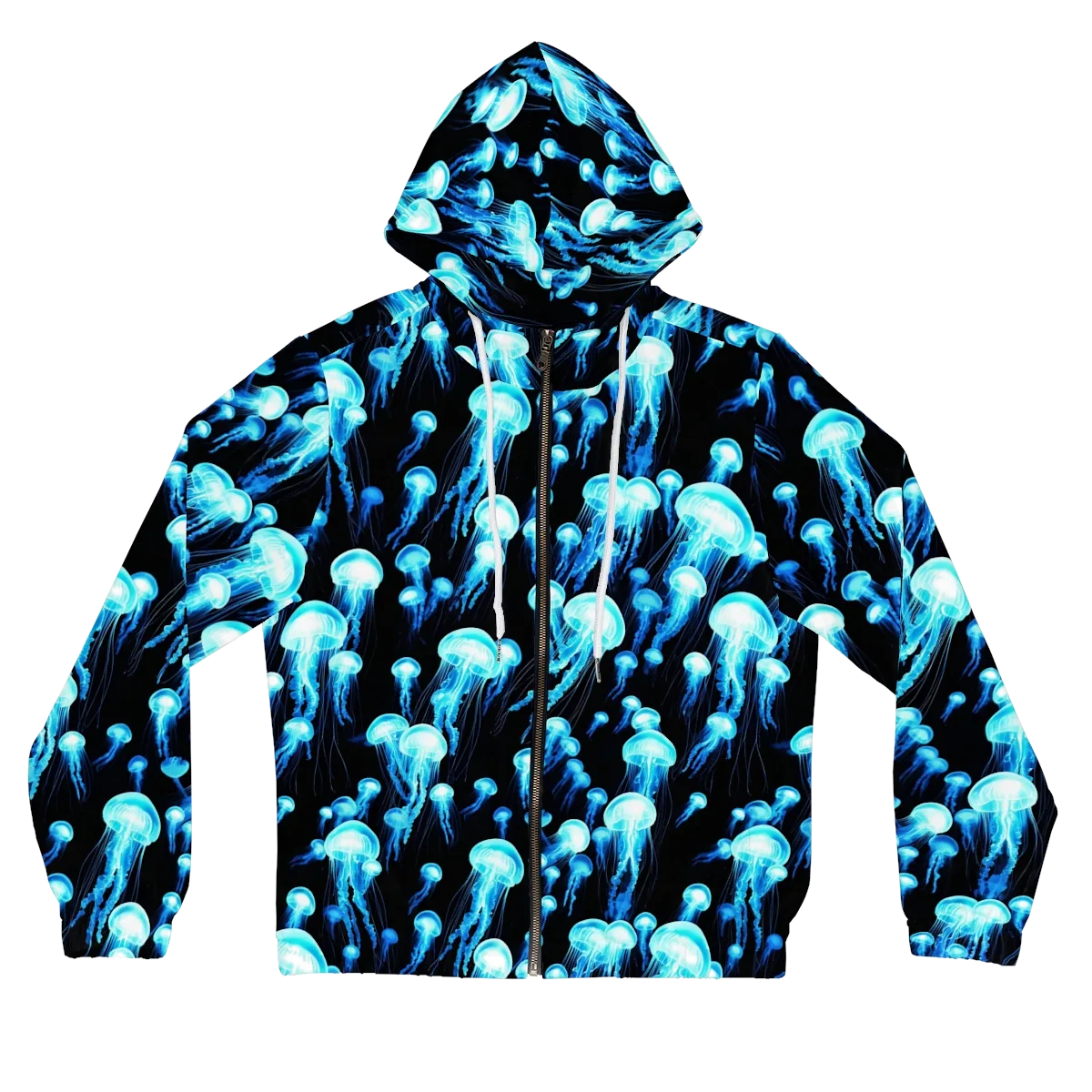 Electric Abyss on Women's Full-Zip Hoodie — Front