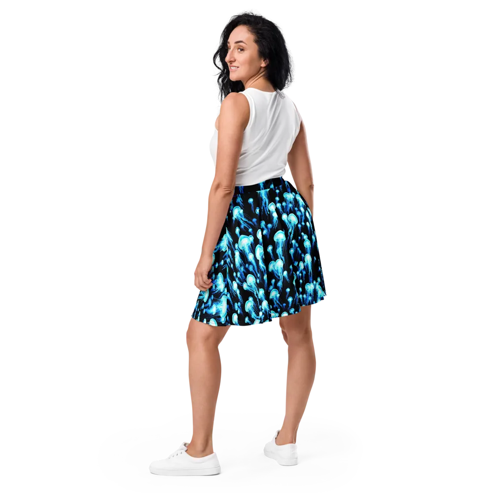 Electric Abyss on Skater Skirt — Back