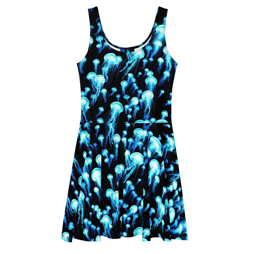 Electric Abyss on Skater Dress — Front