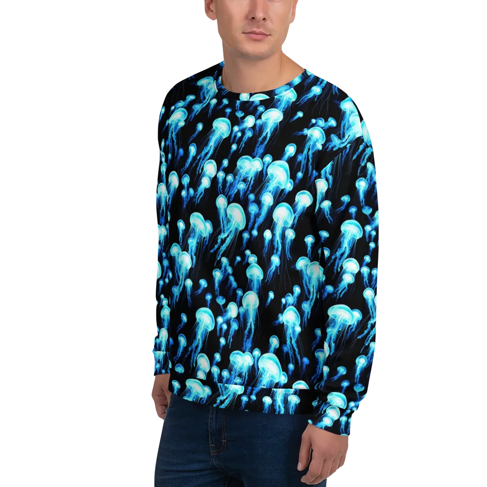 Electric Abyss on Sweatshirt — Left Front