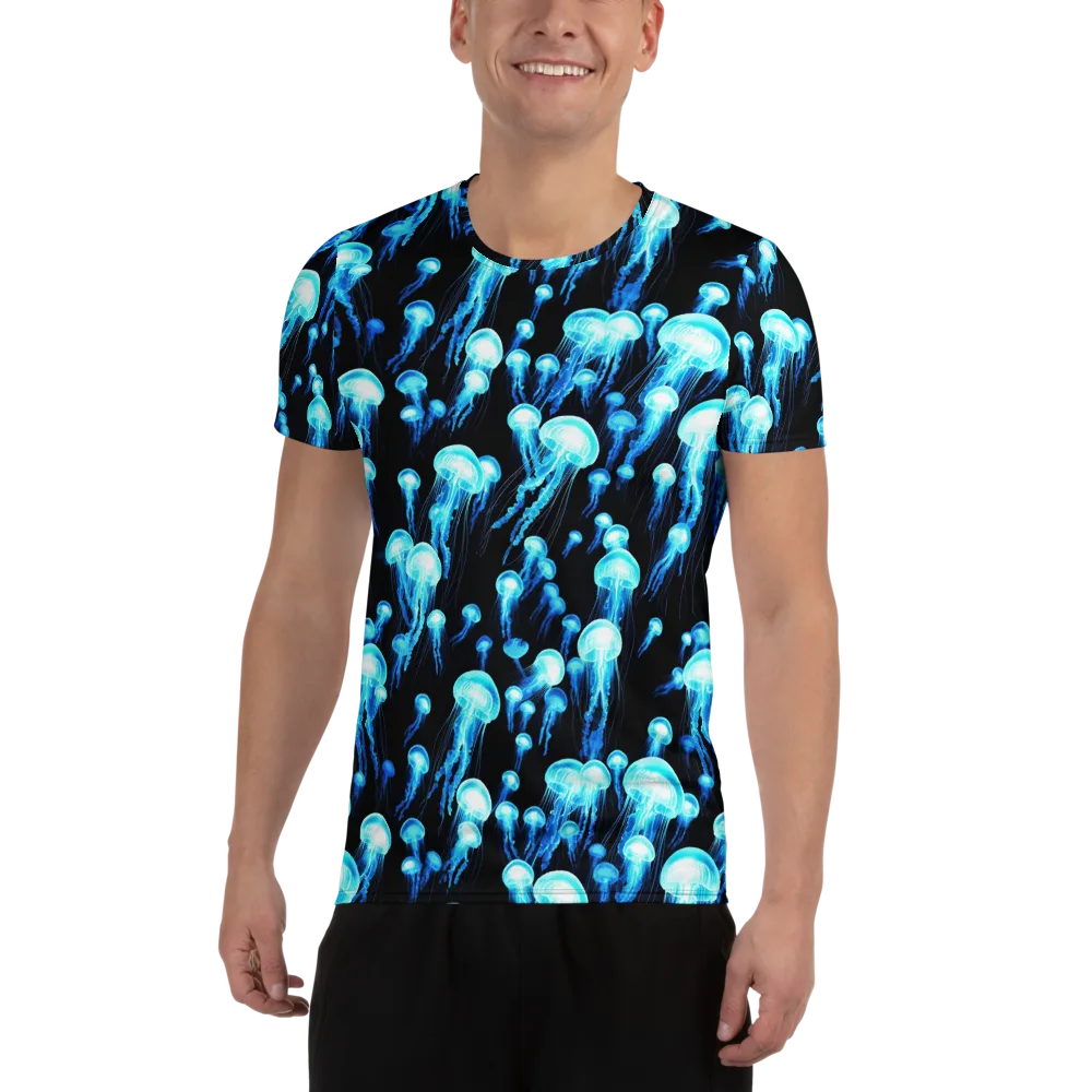 Electric Abyss on Men's Athletic T-Shirt — Front