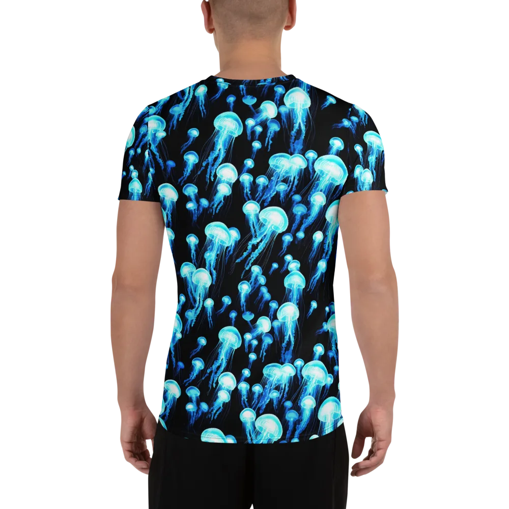 Electric Abyss on Men's Athletic T-Shirt — Back
