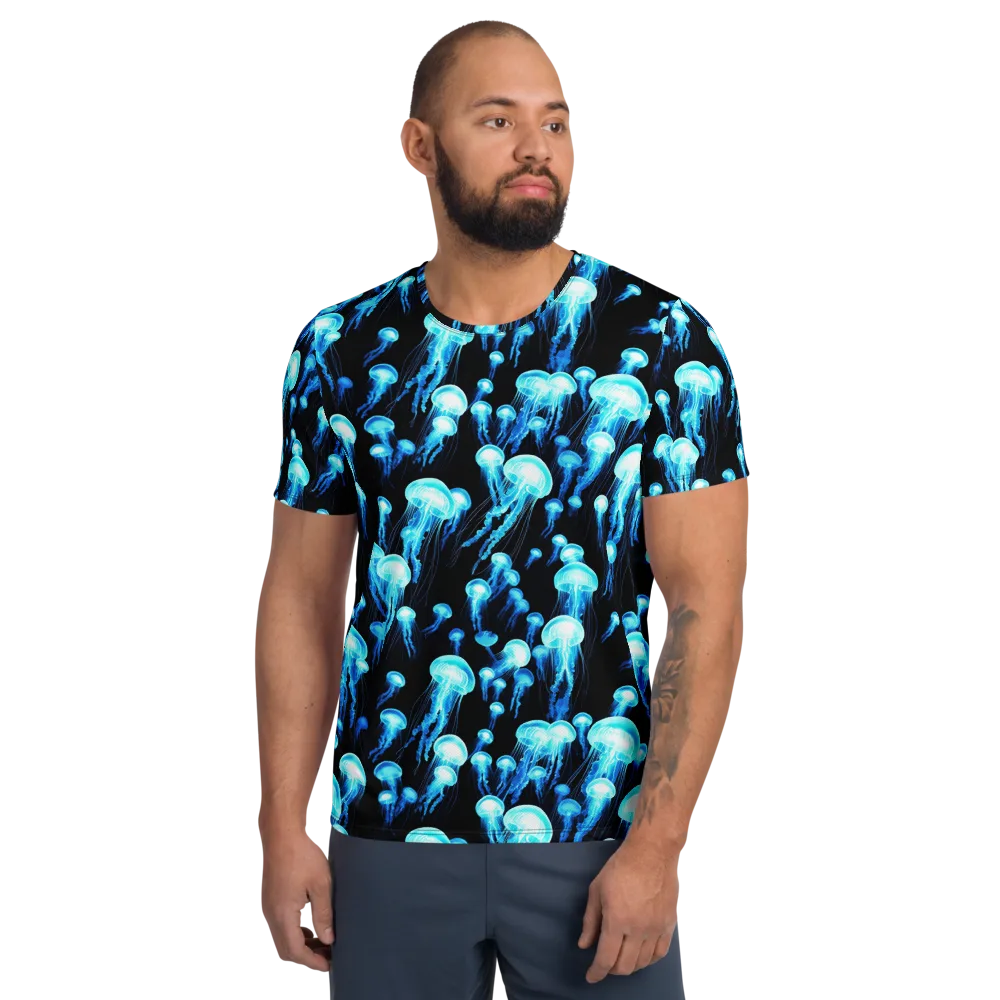 Electric Abyss on Men's Athletic T-Shirt — Front