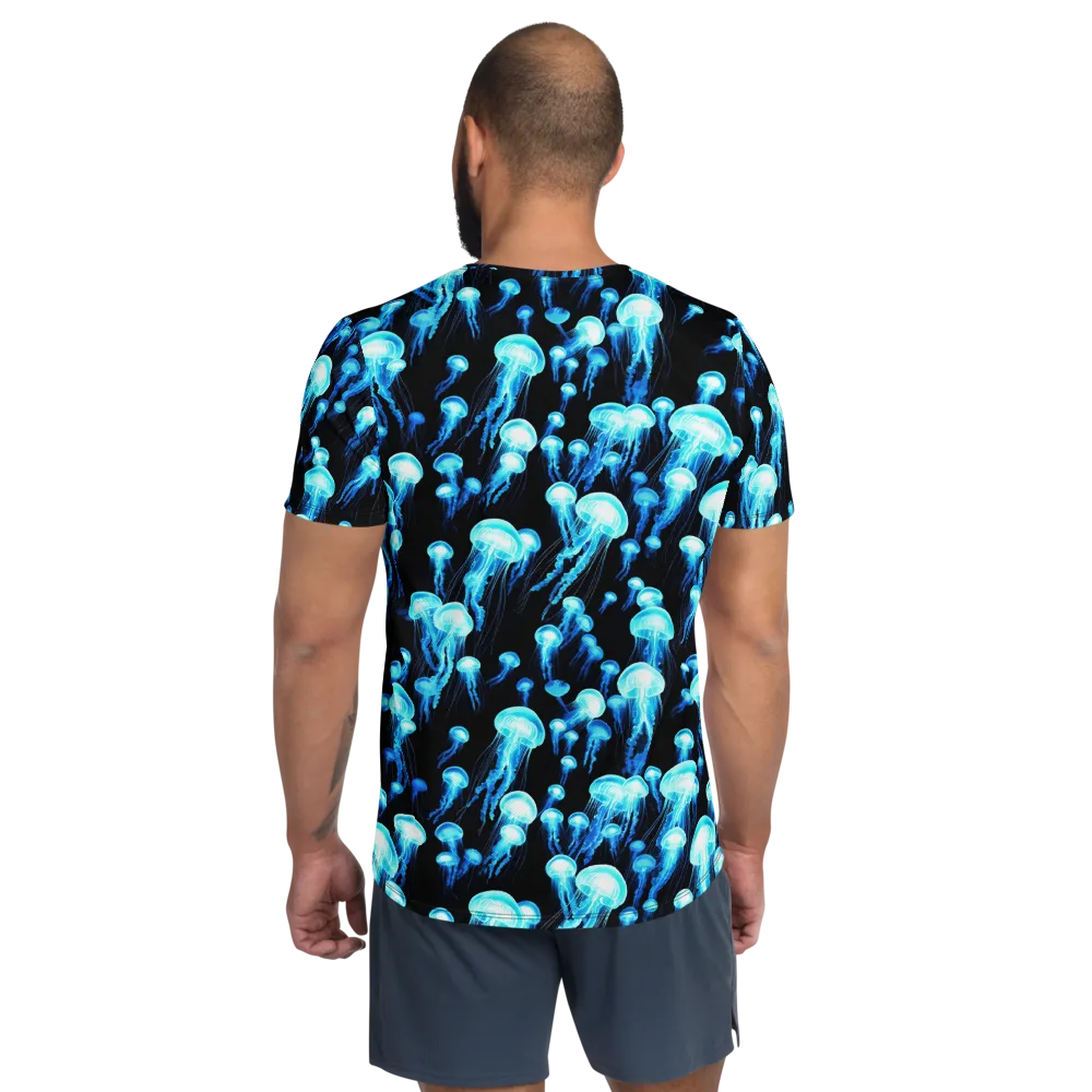 Electric Abyss on Men's Athletic T-Shirt — Back