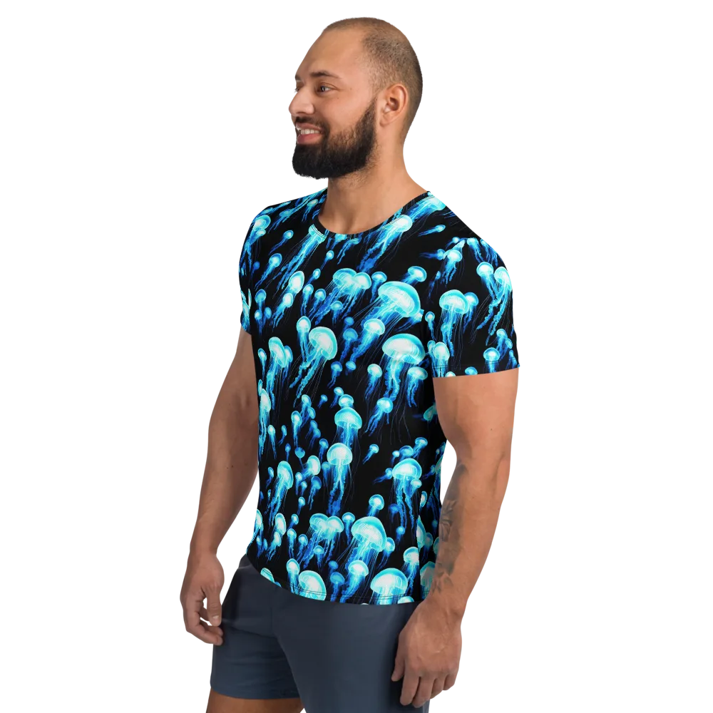 Electric Abyss on Men's Athletic T-Shirt — Left