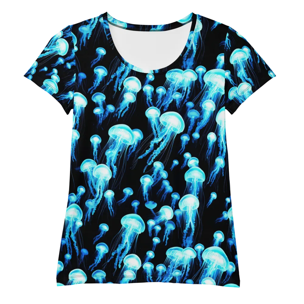 Electric Abyss on Women's Athletic T-Shirt — Front