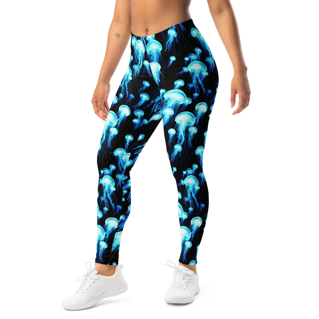 Electric Abyss on Leggings — Left Front