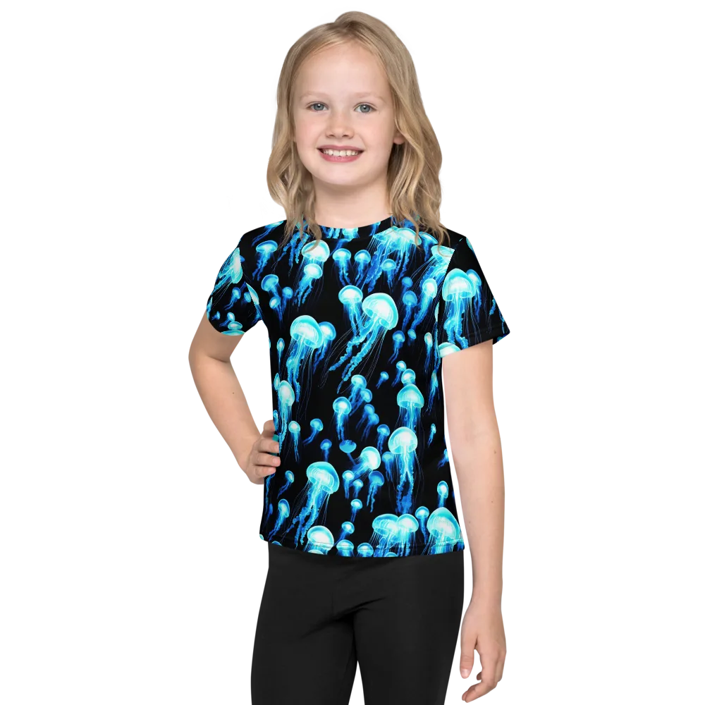 Electric Abyss on Kids Crew Neck T-Shirt — Front